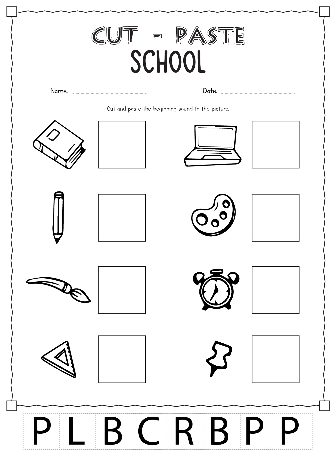 Free Printable Cut and Paste Worksheets Image
