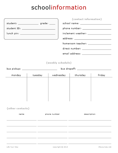 Free Printable Home Management Forms Image