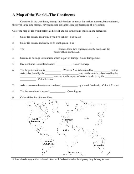 9 Best Images of World Geographic Features Worksheet ...