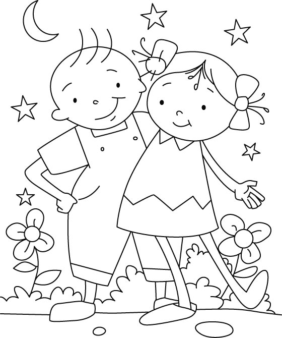 Friendship Coloring Pages Printable Image