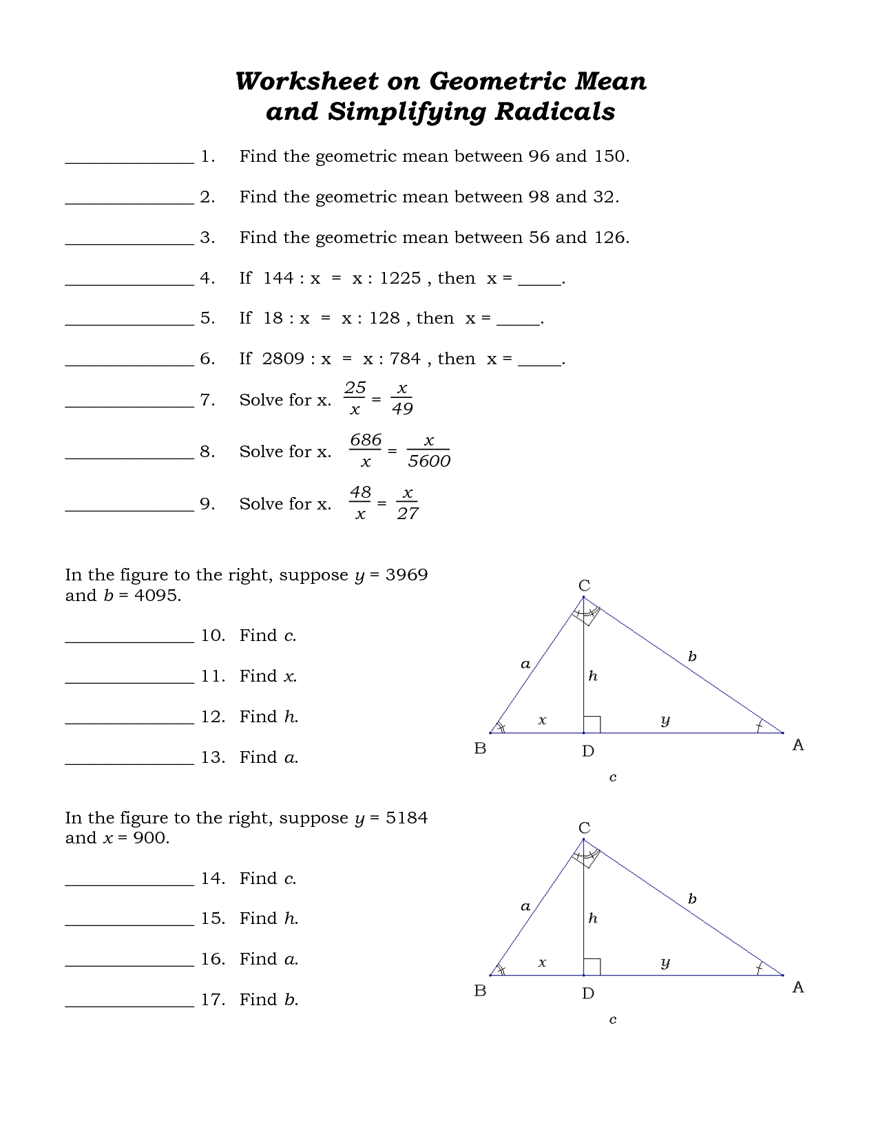 geometric mean assignment