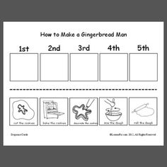 Gingerbread Man Sequencing Worksheet Image