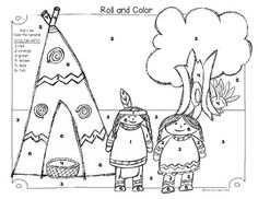 Indians and Pilgrim Kindergarten Worksheets Image