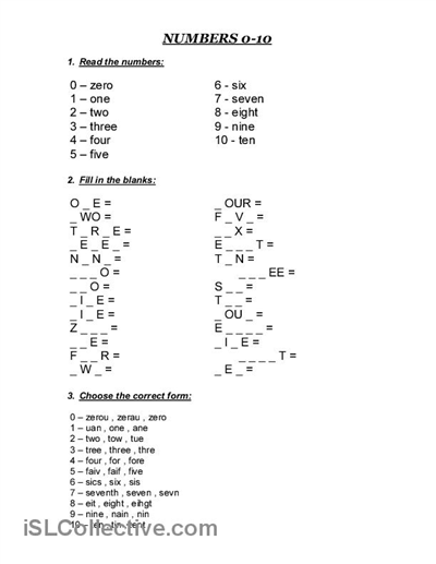 Kindergarten Numbers 1-40 Worksheets Image