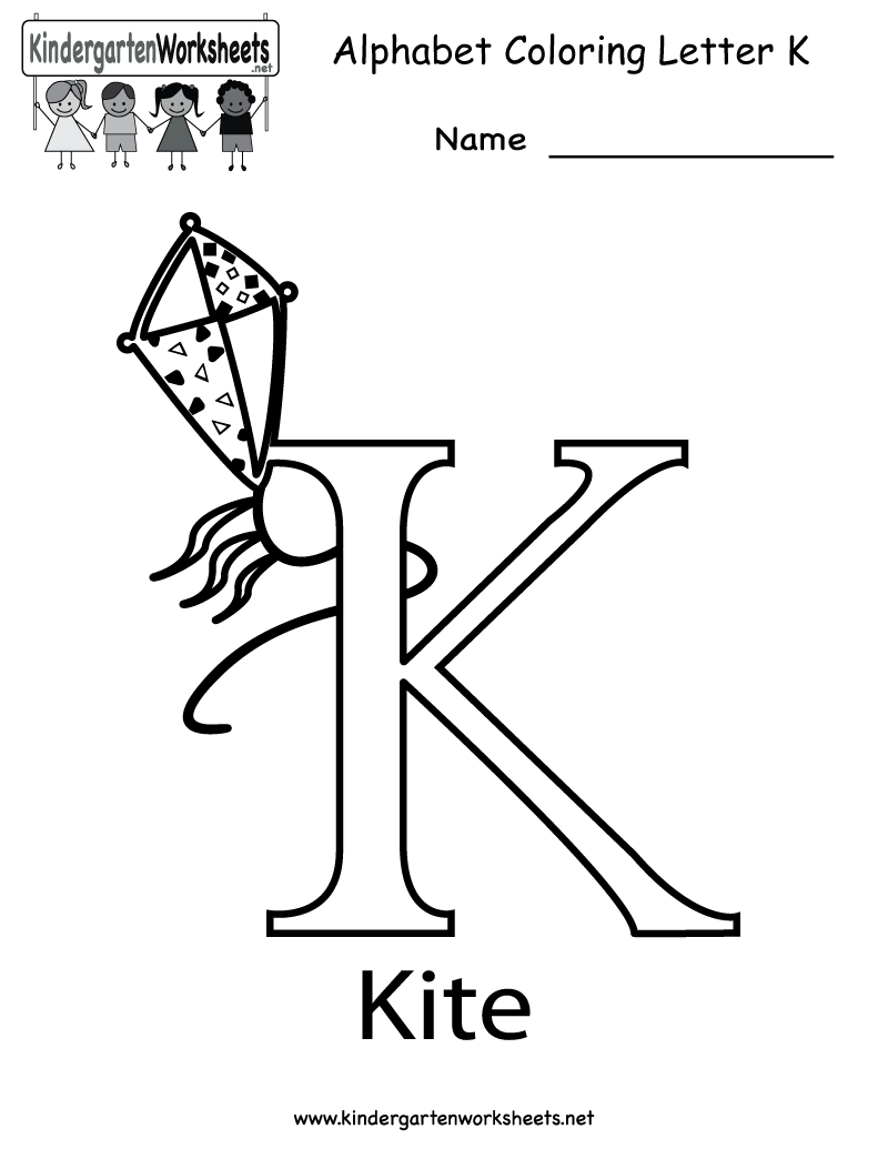 Letter K Coloring Worksheet