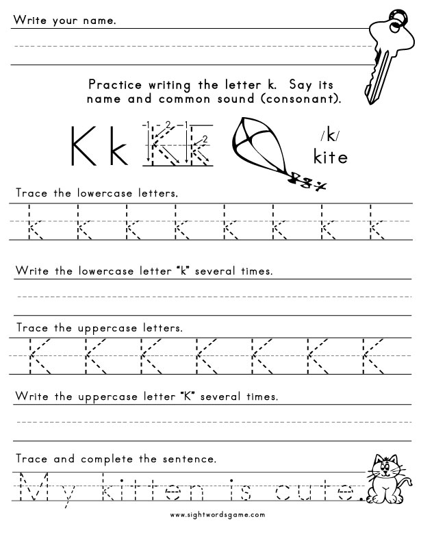 Letter K Worksheets Image