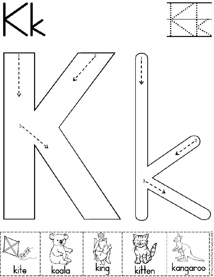 Preschool Letter K Worksheets