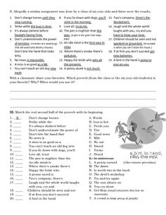Proverbs and Adages Worksheets Image