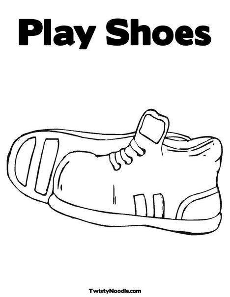 Shoe Template Coloring Page Image