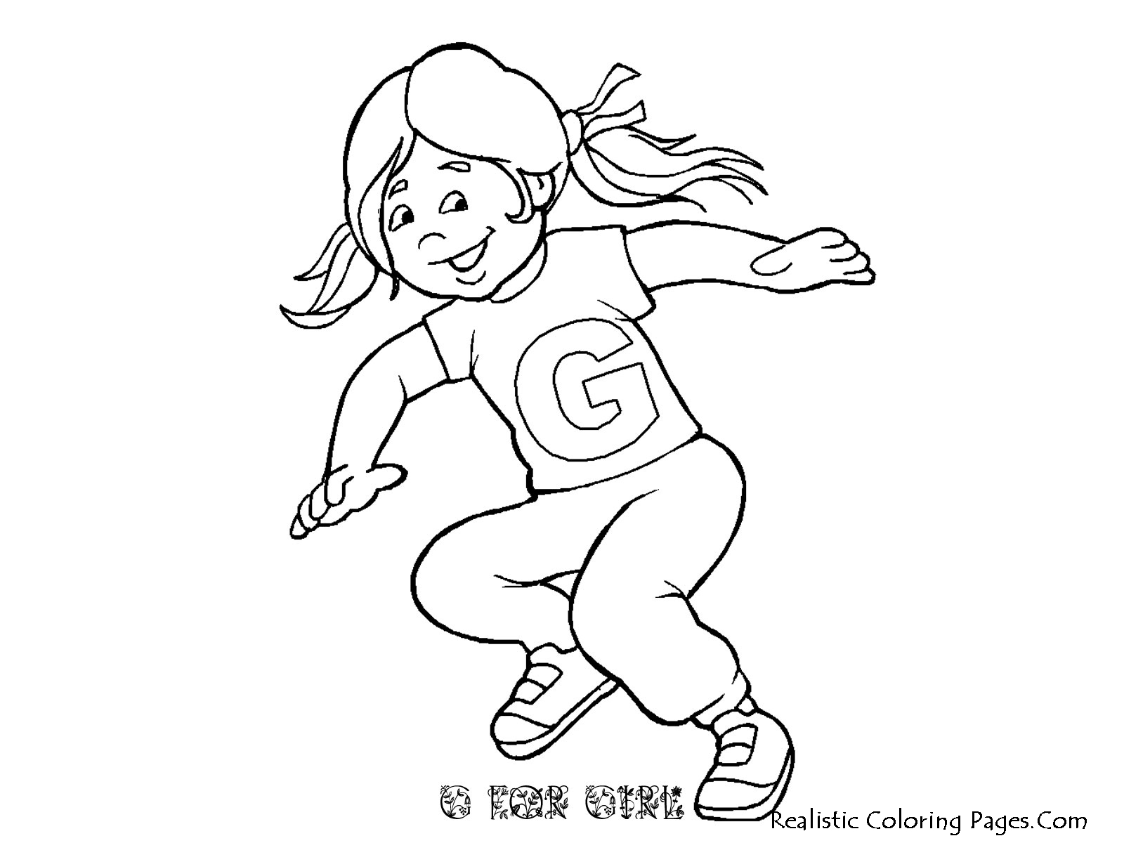 The Letter G Coloring Pages for Girls Image