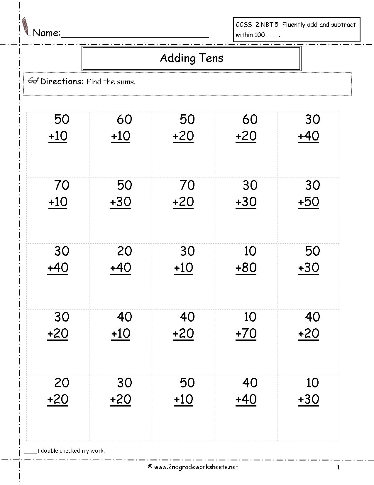 Two-Digit Addition with Regrouping Worksheets Image