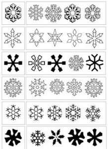 Winter Snowflake Matching Worksheet Image