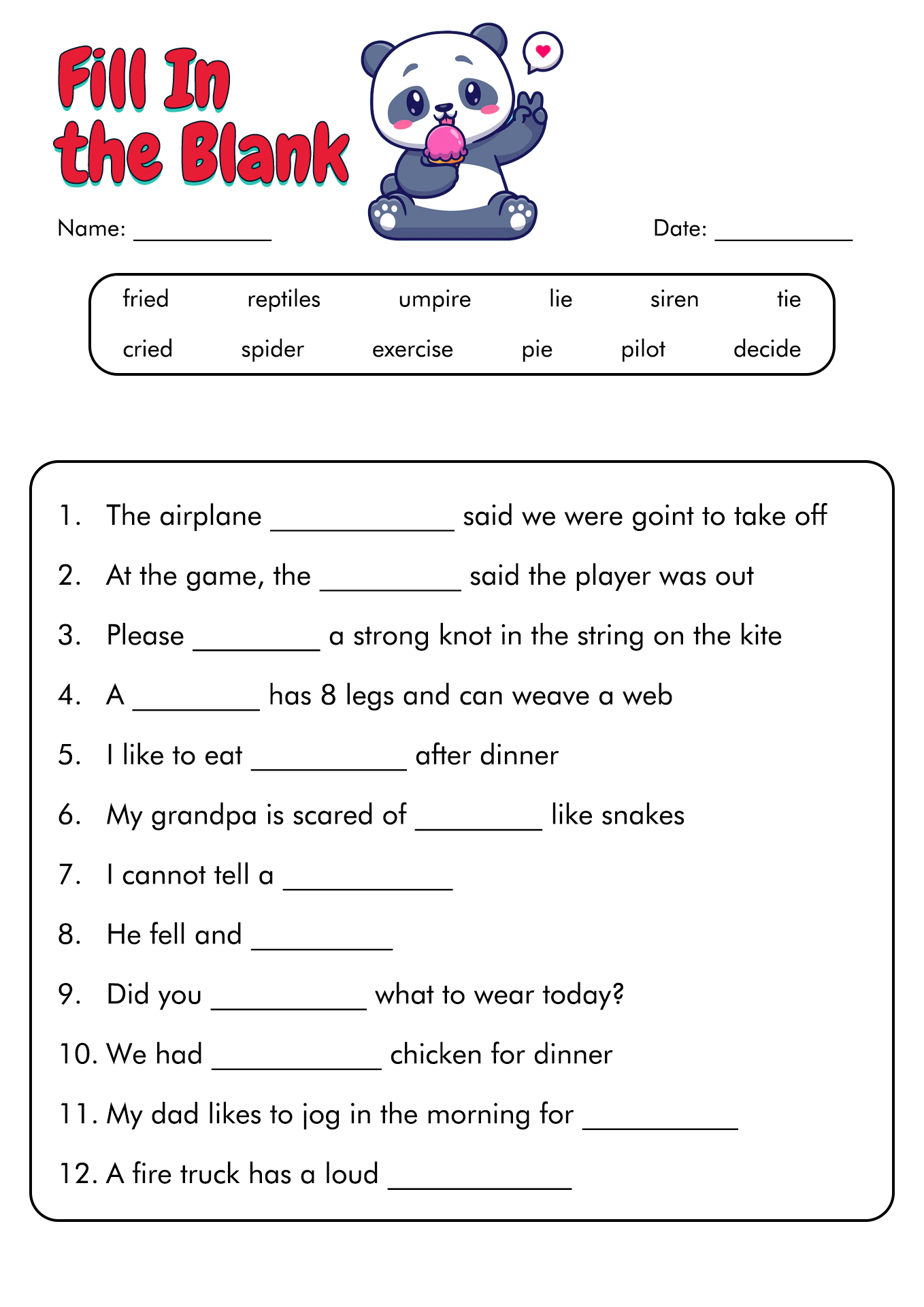 2 Grade English Worksheets Image