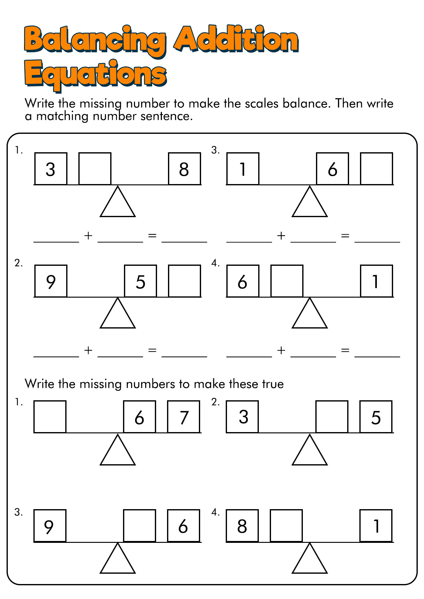 13 Balance Scale Equations Worksheets Free PDF At Worksheeto