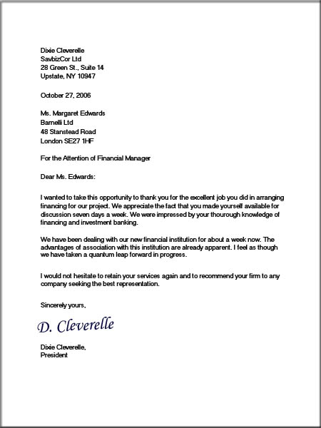 Business Letter Format Example Image