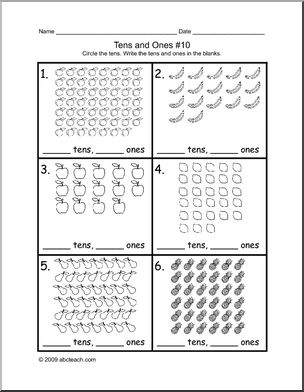 Circle Groups of Ten Worksheets Image