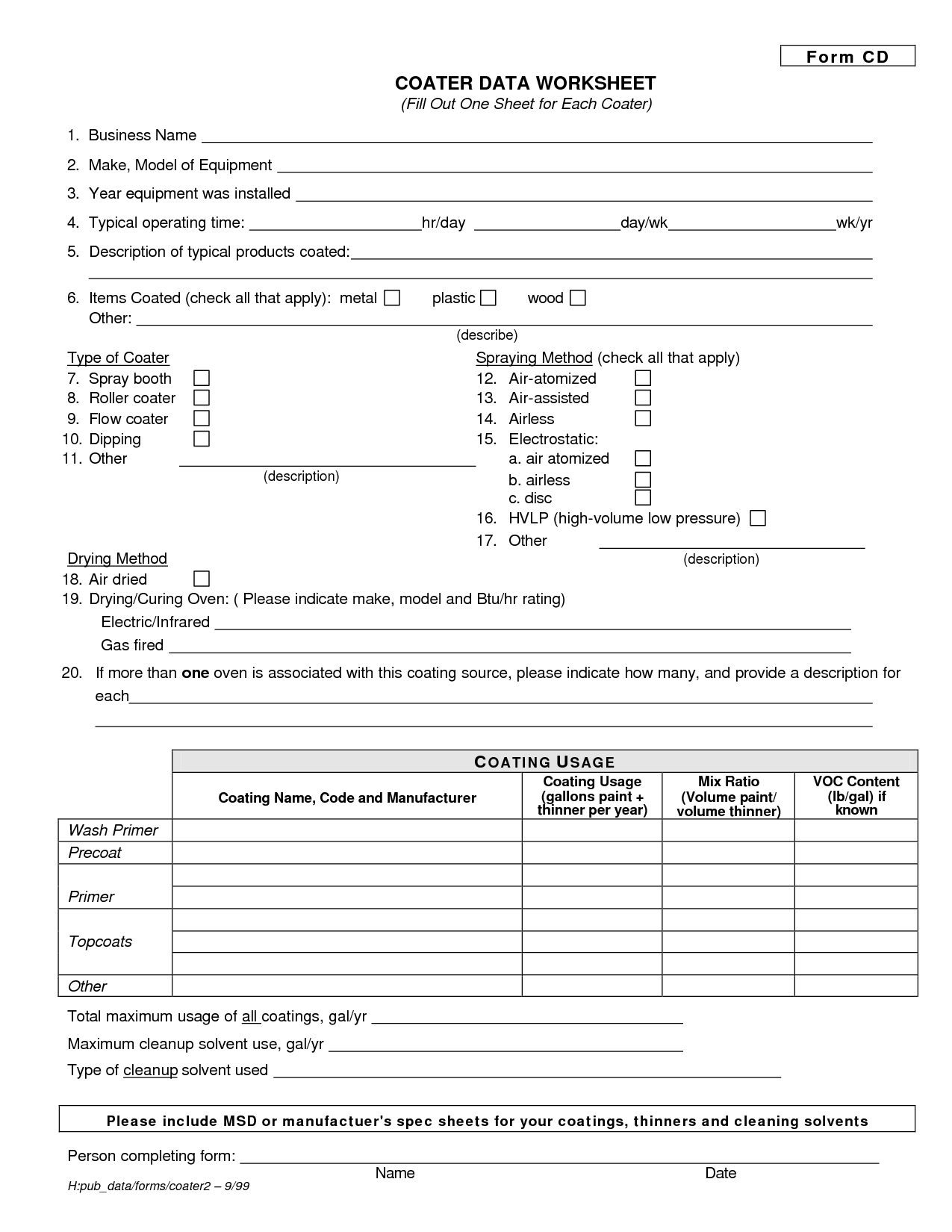 Cleaning Service Estimate Form Image