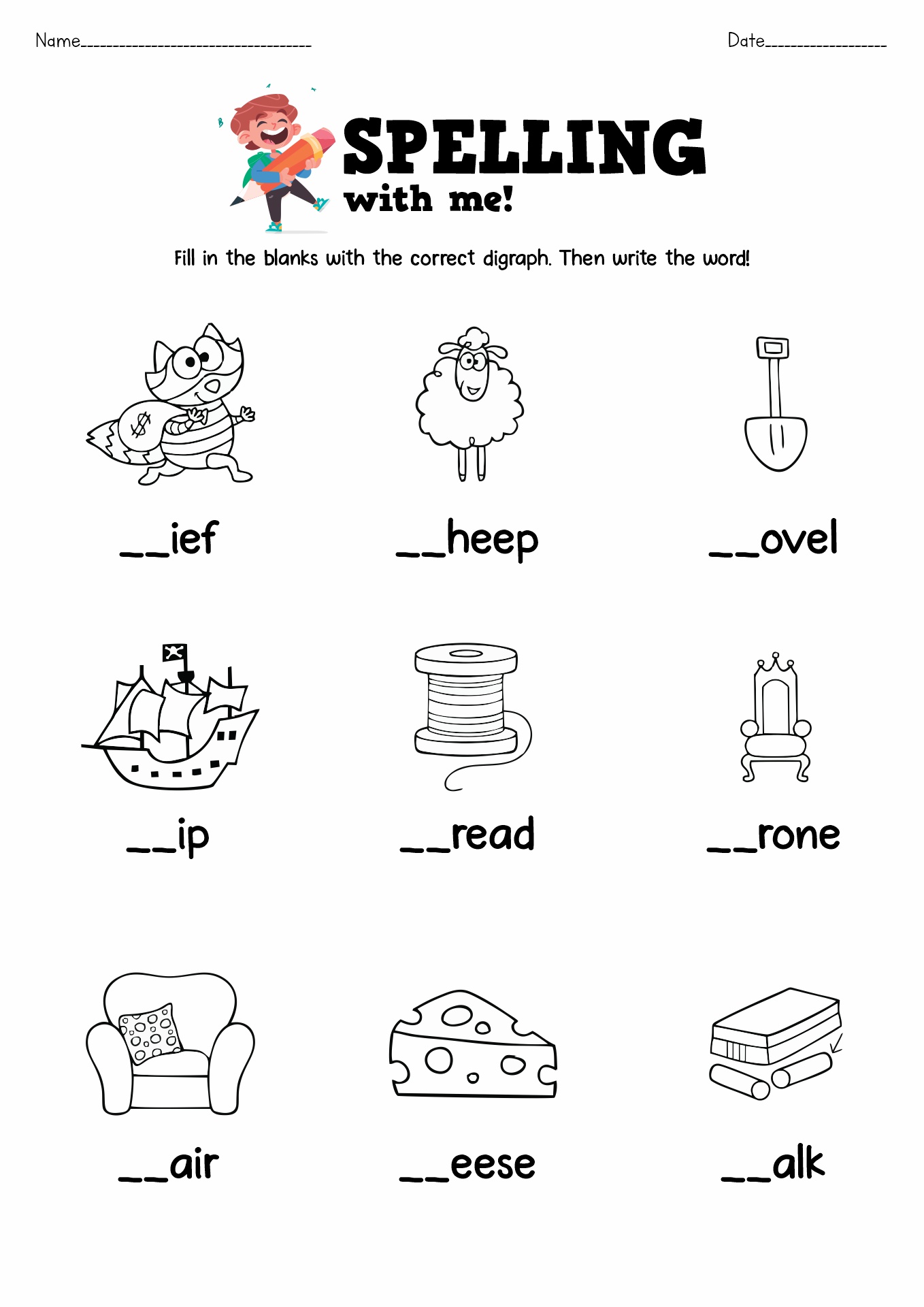 First Grade Phonics Worksheets Image