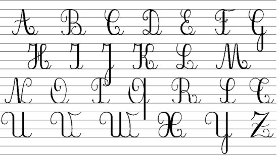 How to Write Cursive Capital Letters Image