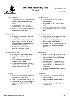 Multiple Meaning Worksheets for 6th Grade Image