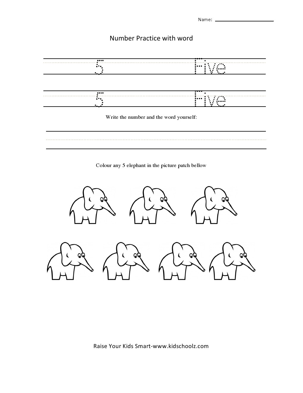Number Tracing Worksheets
