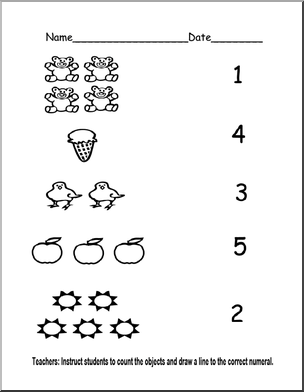 Pre-K Matching Worksheets Image
