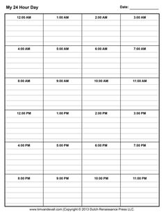 Printable Daily Schedule Template Image