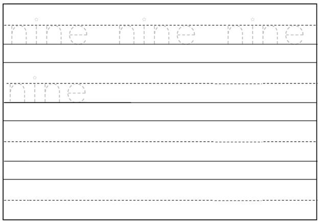 Printable Number 9 Worksheets Preschool Image