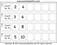 Printable Skip Counting by 4S Worksheet Image
