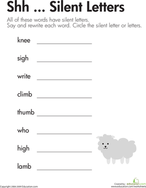 Silent Letters Worksheets Image