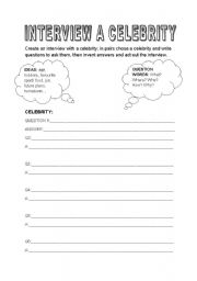 Student Interview Questions Worksheet Image