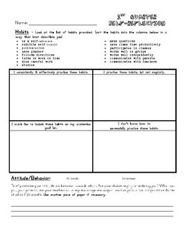 Student Reflection Worksheets Image