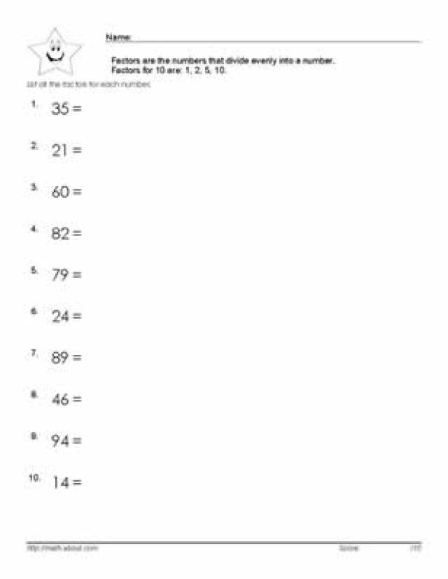 11 Best Images of Factor Trees Worksheets 5th Grade - The Factor Tree ...