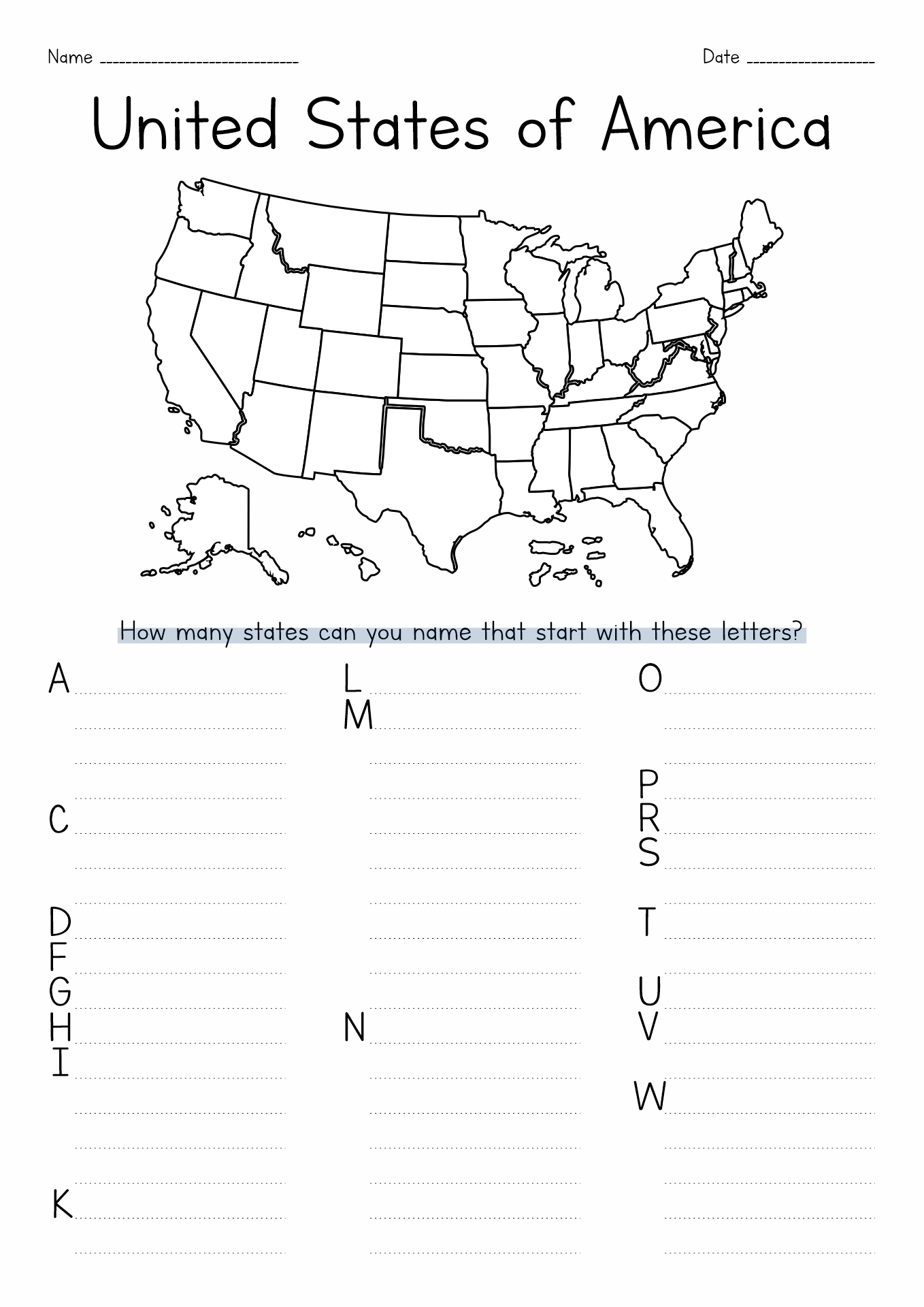 United States Worksheets 5th Grade Image