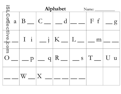 Writing Worksheets Alphabet Assessment Image