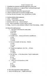 7th Grade Grammar Printable Worksheets Image