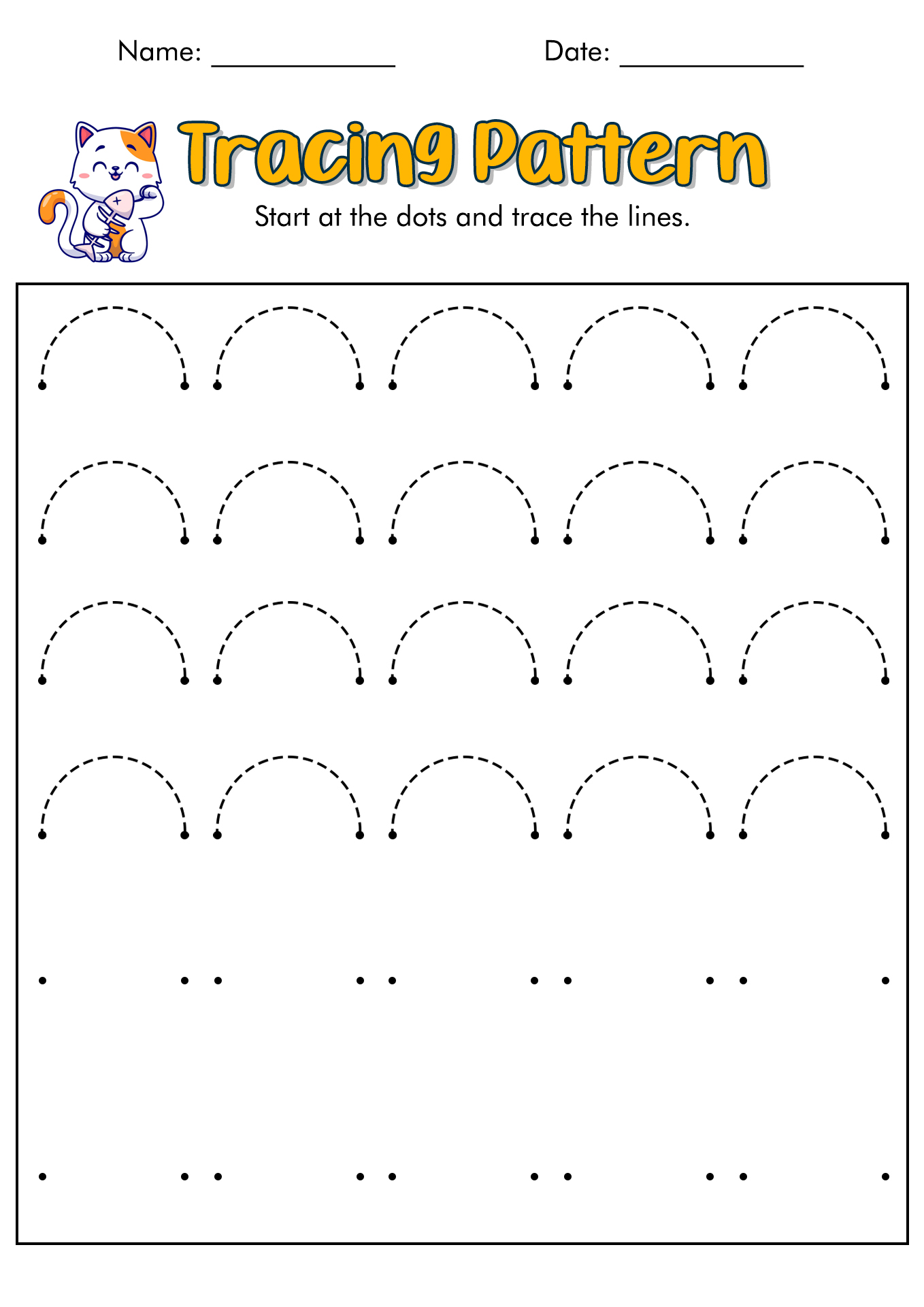 Curved Line Tracing Worksheets Preschool Image
