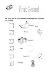 English Worksheets About Fruits and Vegetables Image