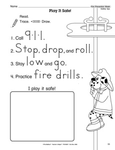Fire Safety Worksheets for Preschoolers Image