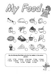 Food Pyramid Worksheets for Kids Image