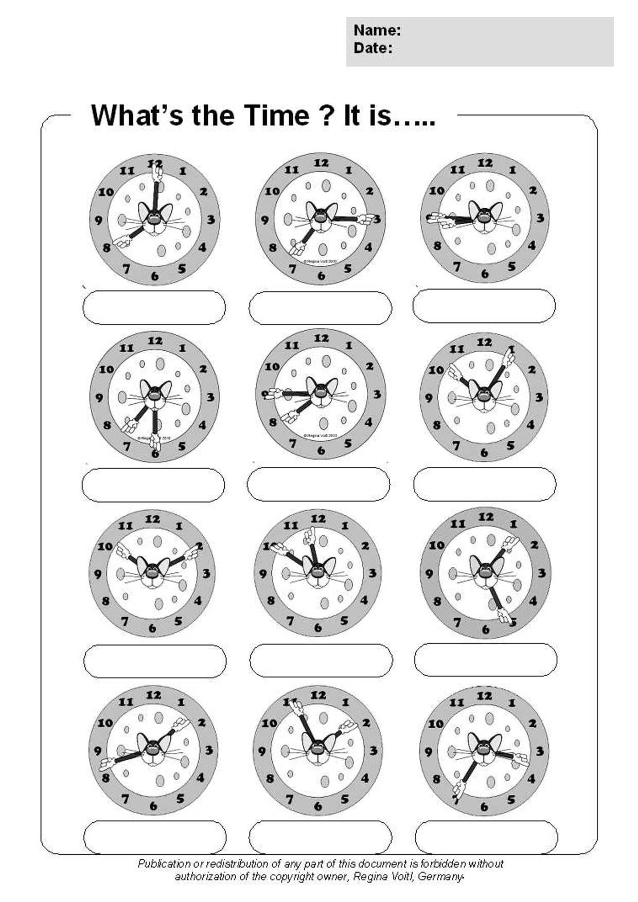 Half Past Telling Time Worksheets