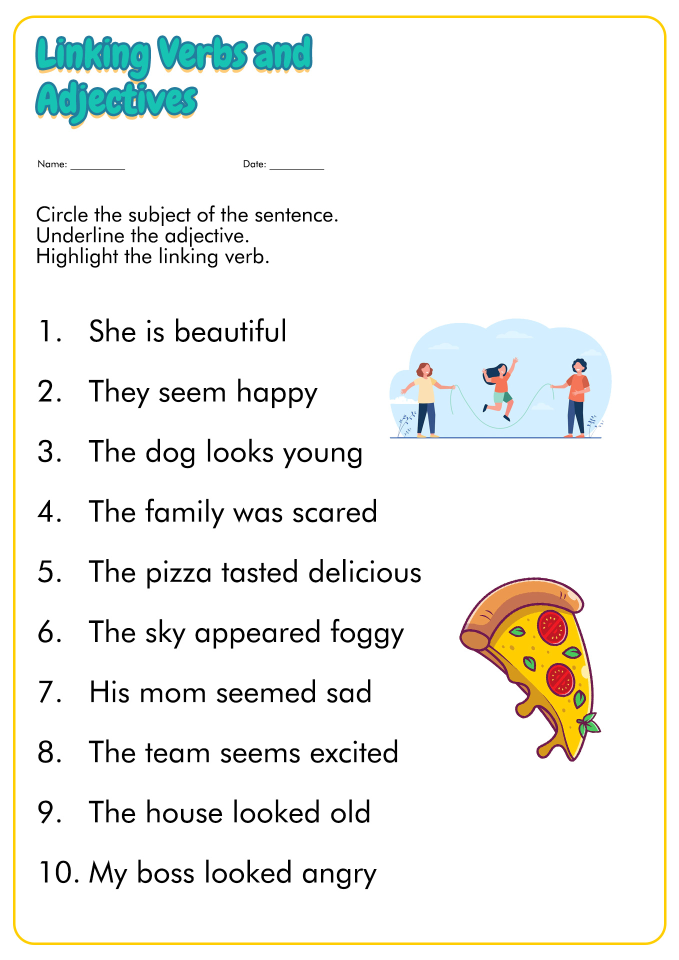 Identifying Adjectives Worksheet 4th Grade Image