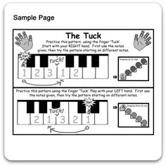 Piano Lessons for Kids Worksheets Image