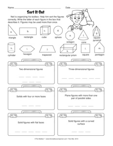 Plane and Solid Figures Worksheets Image