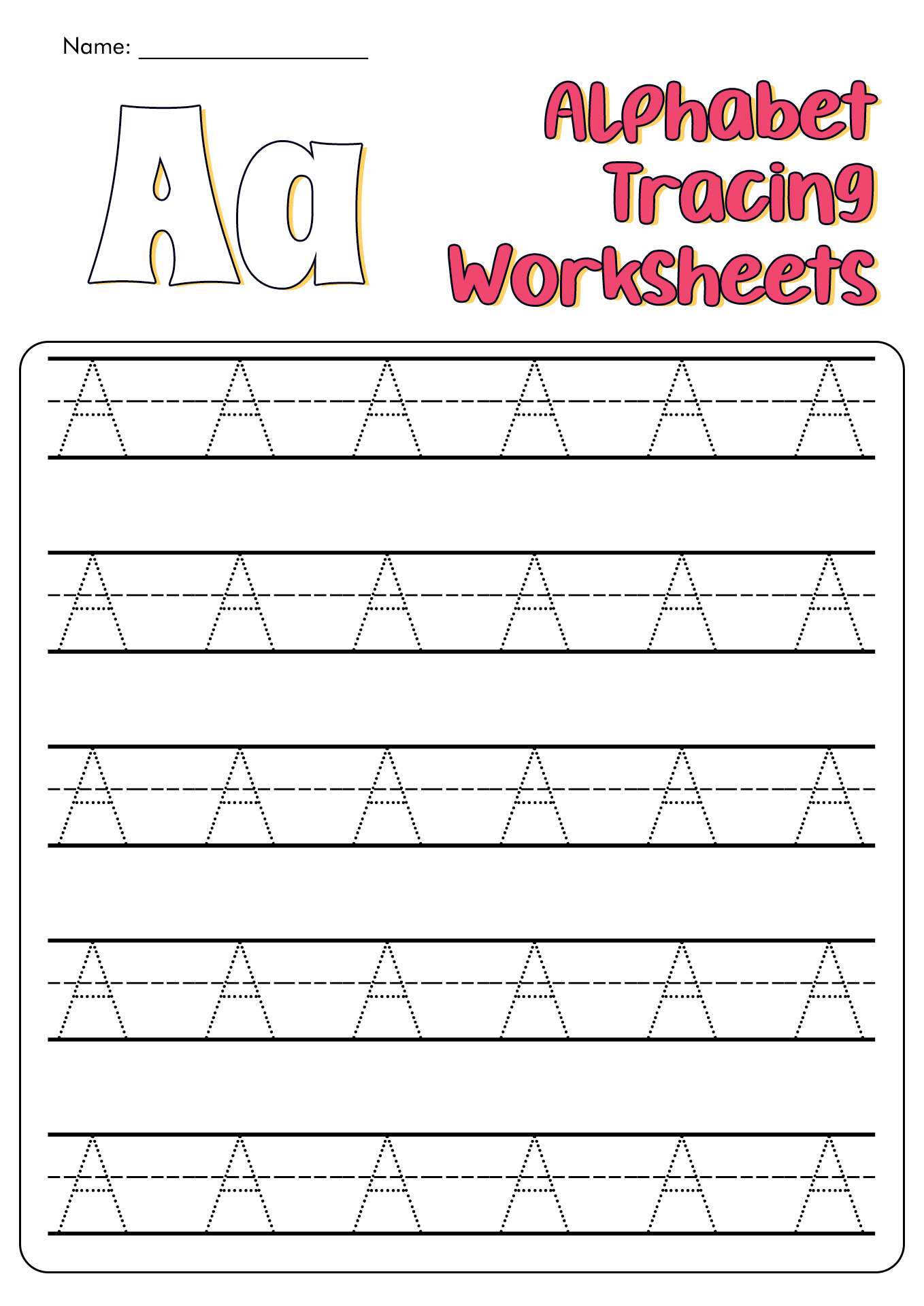 Printable Alphabet Tracing Worksheet