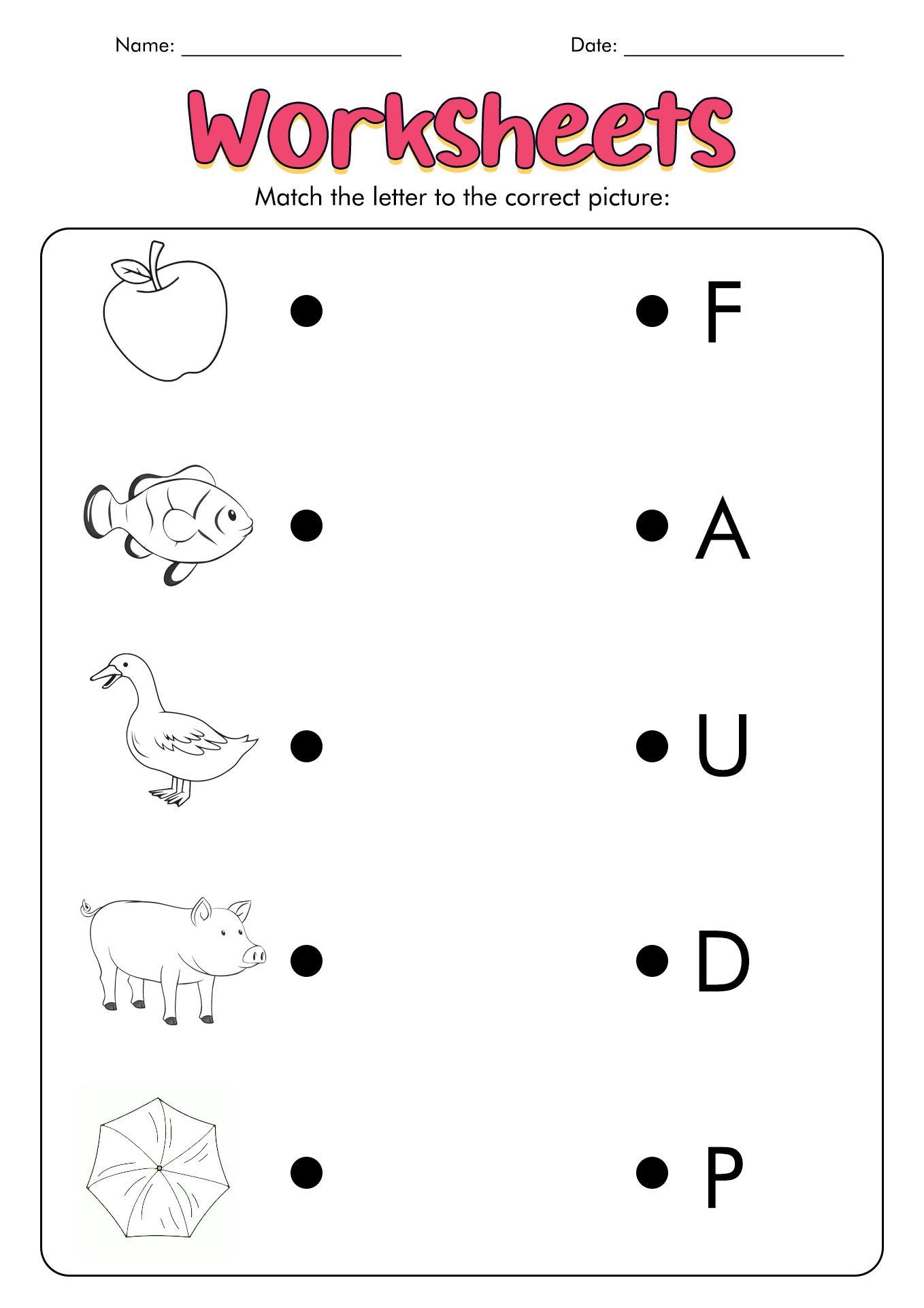 Worksheets for Nursery Class