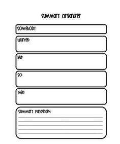 6th Grade Summary Graphic Organizer