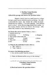 7 Grade Reading Comprehension Worksheets Image