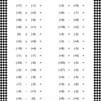 Adding Positive Negative Integers Worksheet