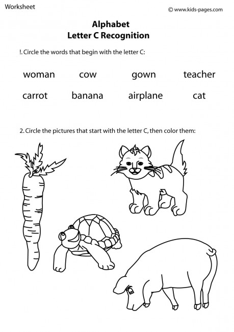 Alphabet Letter Recognition Worksheet